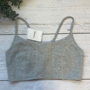 Forever 21 Heather Grey Longline Sports Bra - Medium